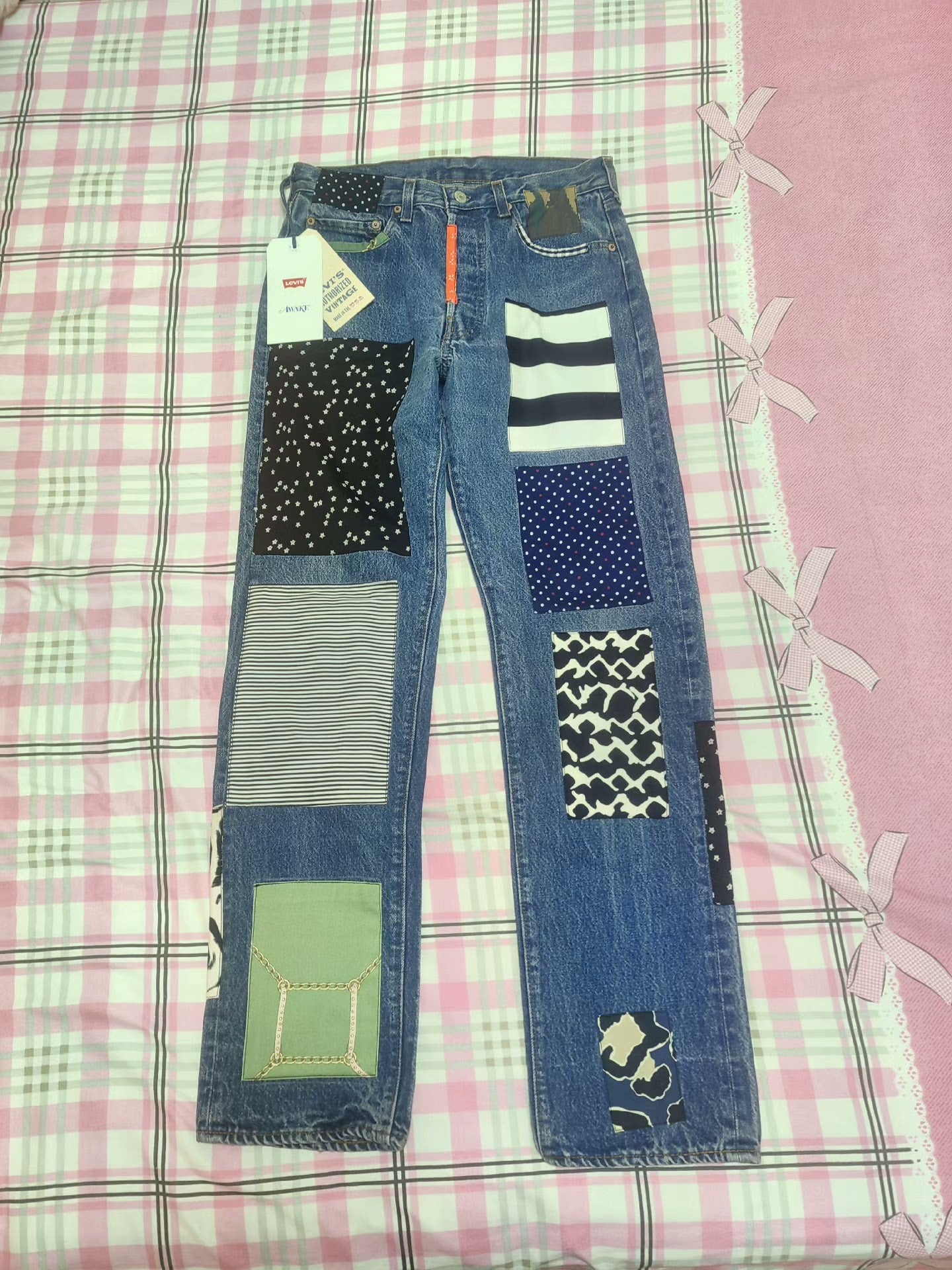 levi's awake ny patchwork denim jeans