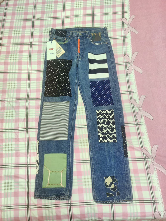 levi's awake ny patchwork denim jeans