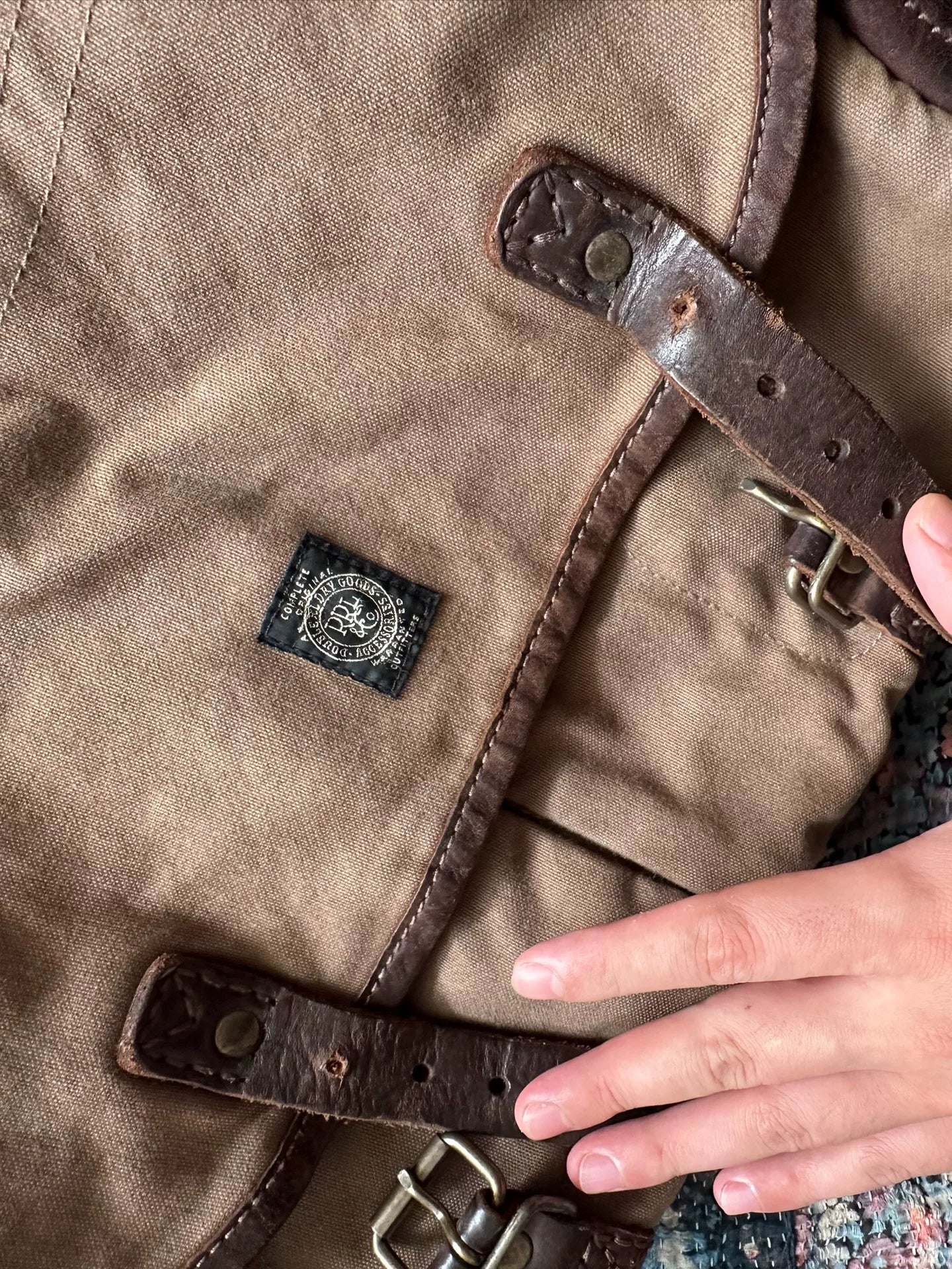 rrl messenger bag with shoulder strap