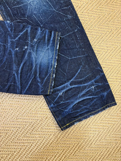 vanquish & fragment distressed denim pants