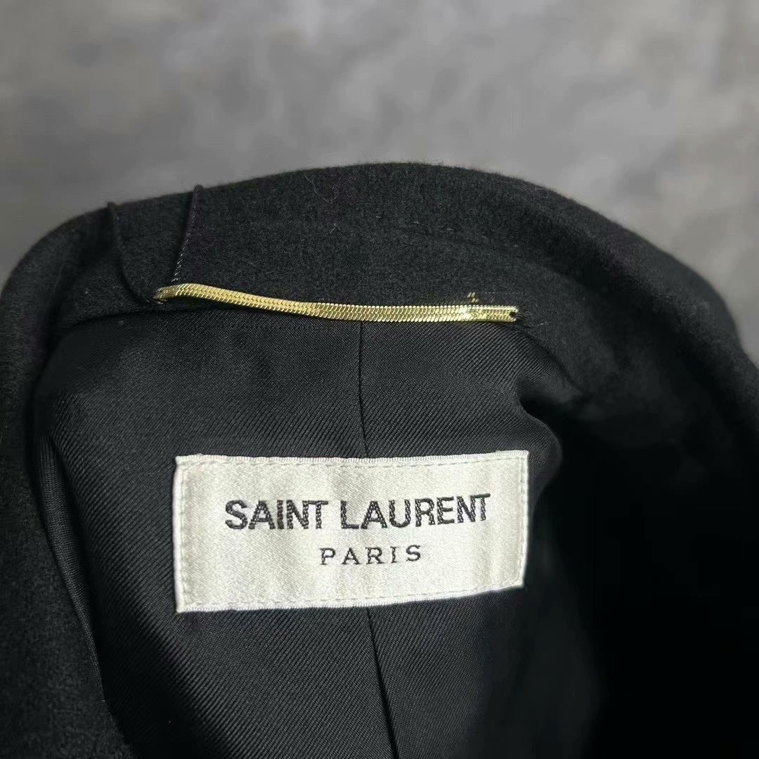 Saint Laurent Black Wool Embroidered Blazer