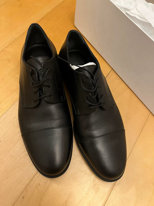 Hermes Black Leather Shoes Size 42