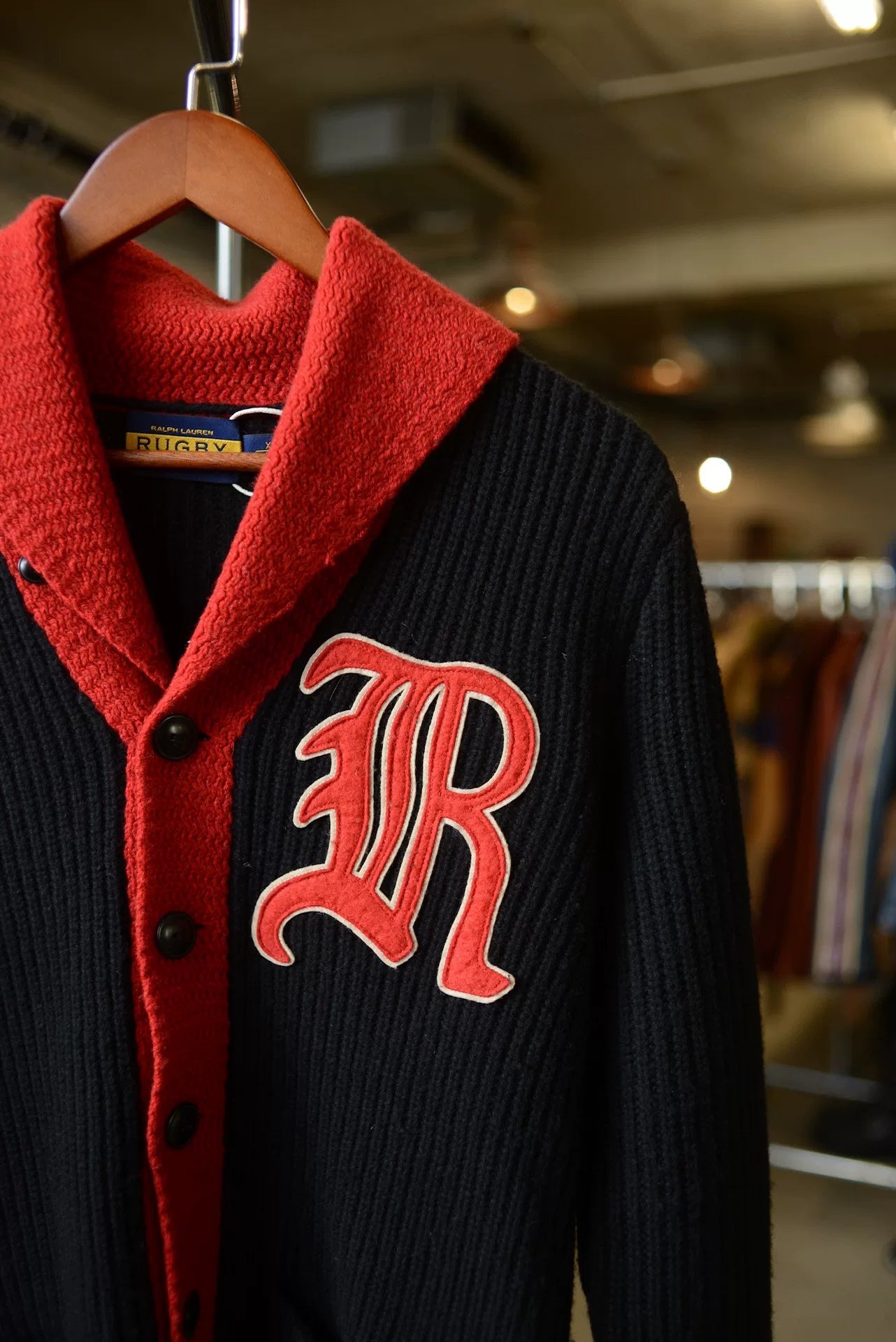 Ralph Lauren Ivy Style Shawl Collar Wool Cardigan