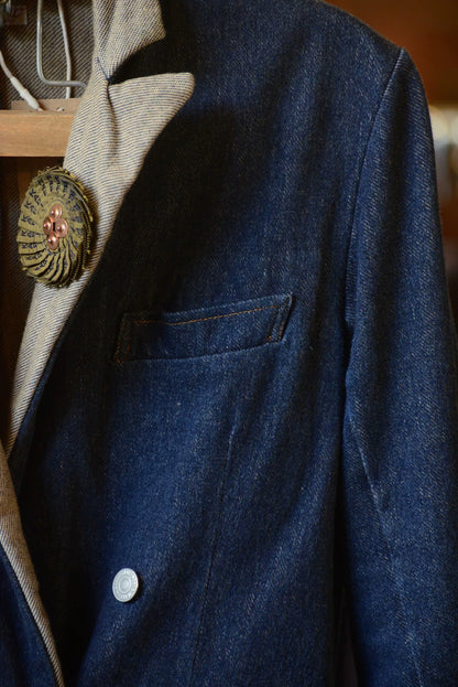 Kapital Double-Breasted Denim Blazer