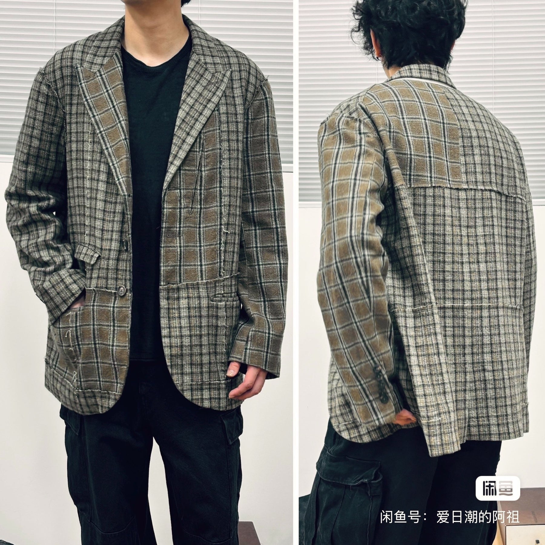 Ziggy Chen 21AW Deconstructed Wool-Cashmere Blazer