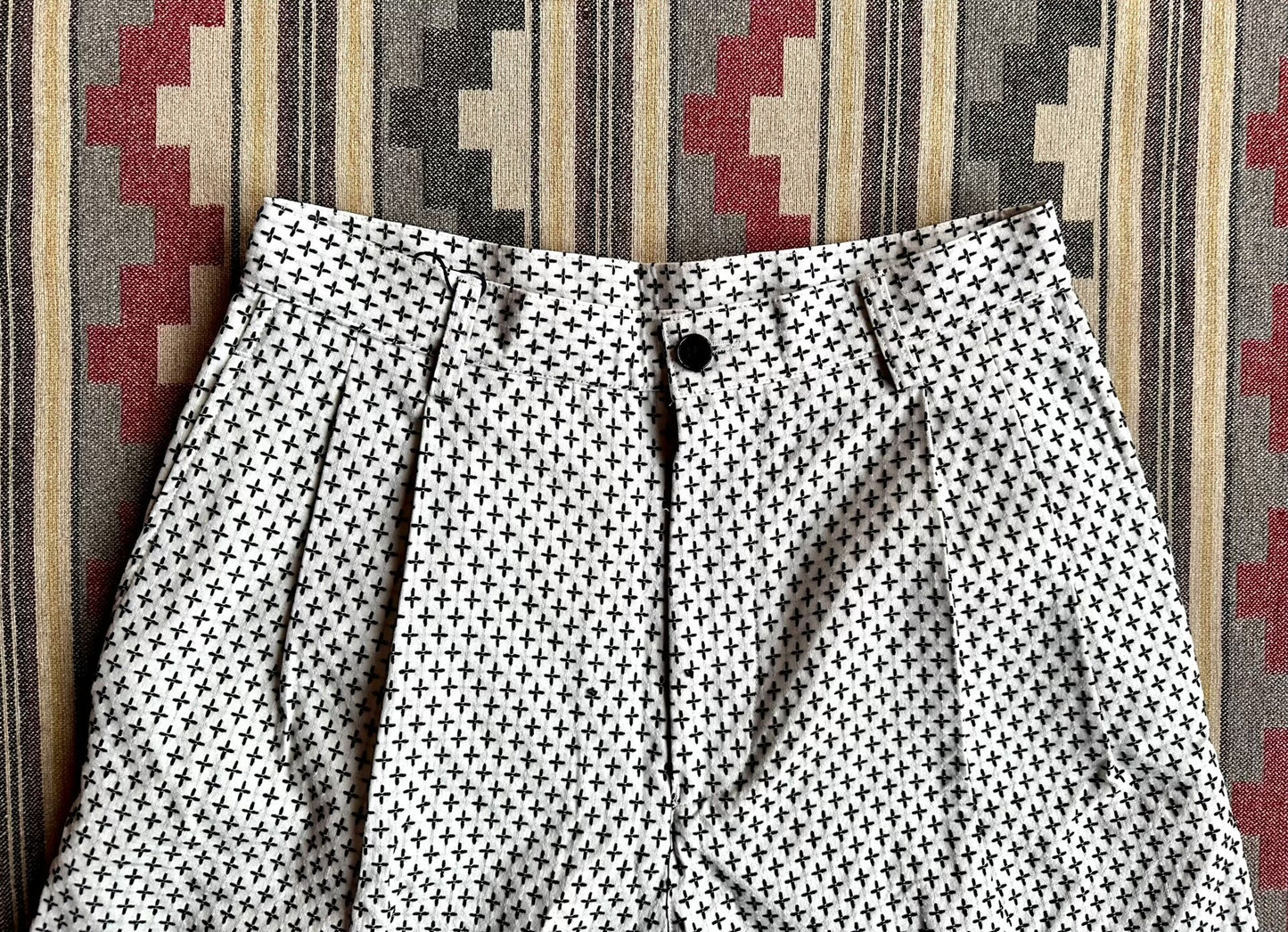 kuon cross sashiko casual shorts