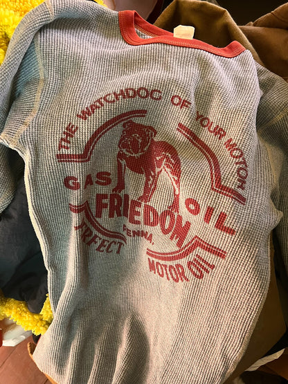 Freewheelers Waffle Knit Top Size S