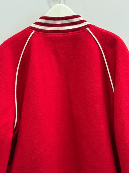 gucci wool baseball jacket with cat design