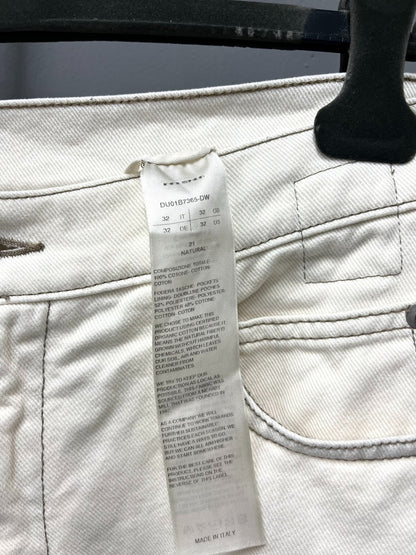Rick Owens Bolan Bootcut White Jeans
