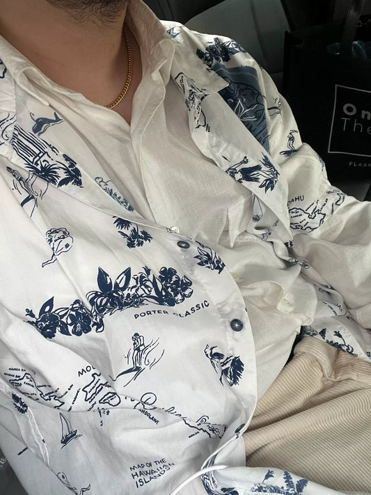PORTER CLASSIC Hawaiian Aloha Silk Shirt