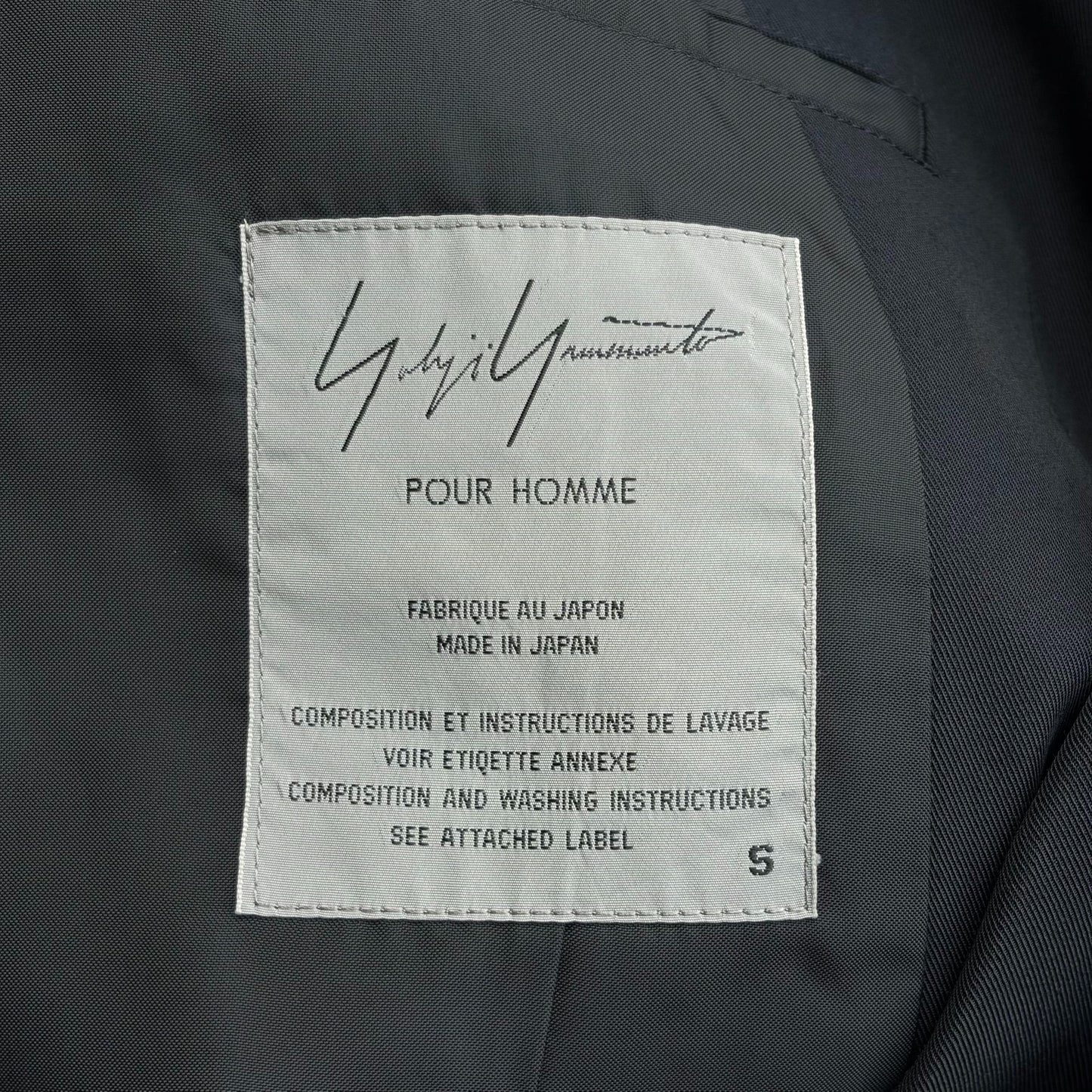 Yohji Yamamoto 99SS Curved Zipper Suit