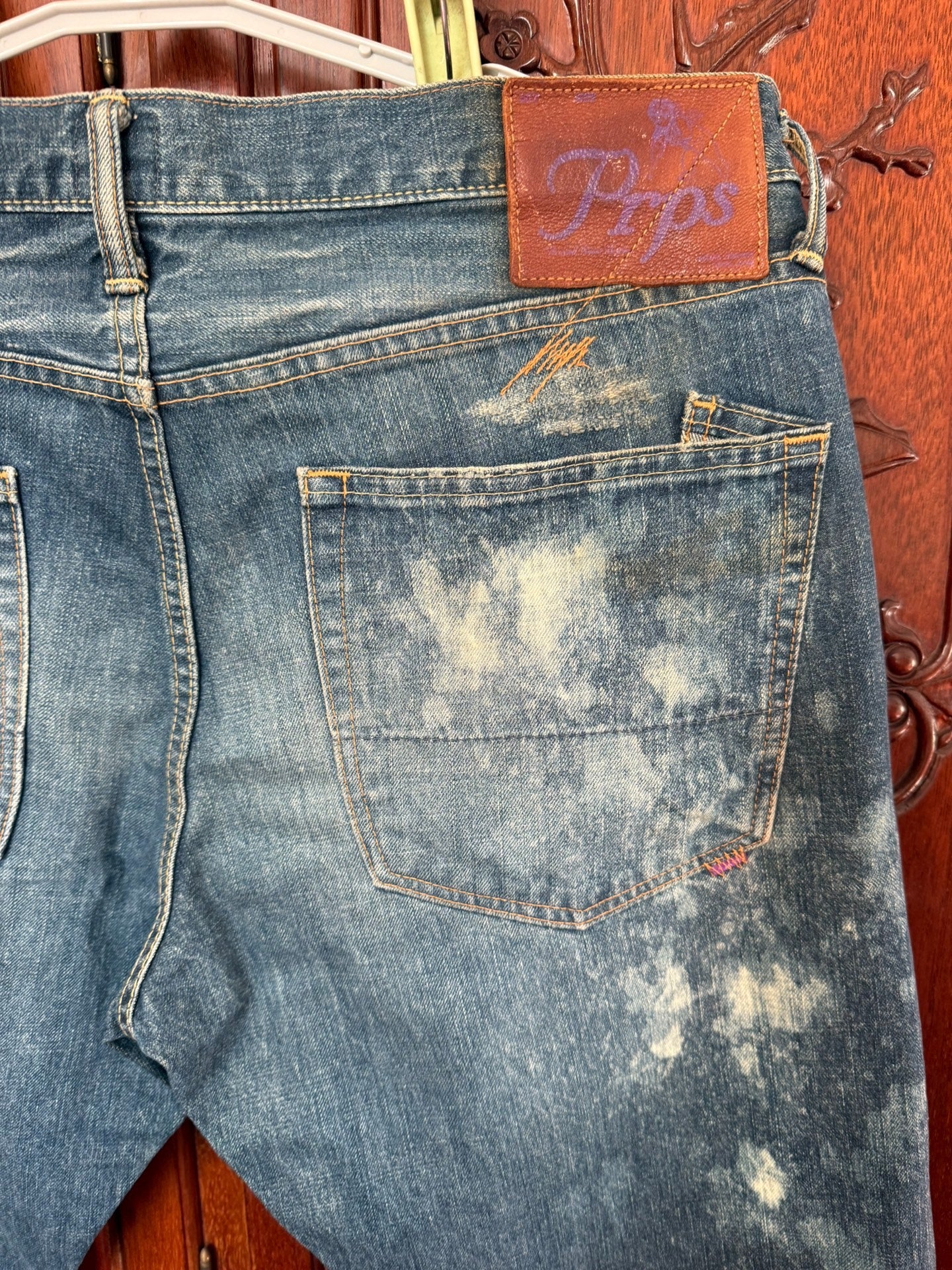 PRPS Men's Straight Leg Distressed Jeans