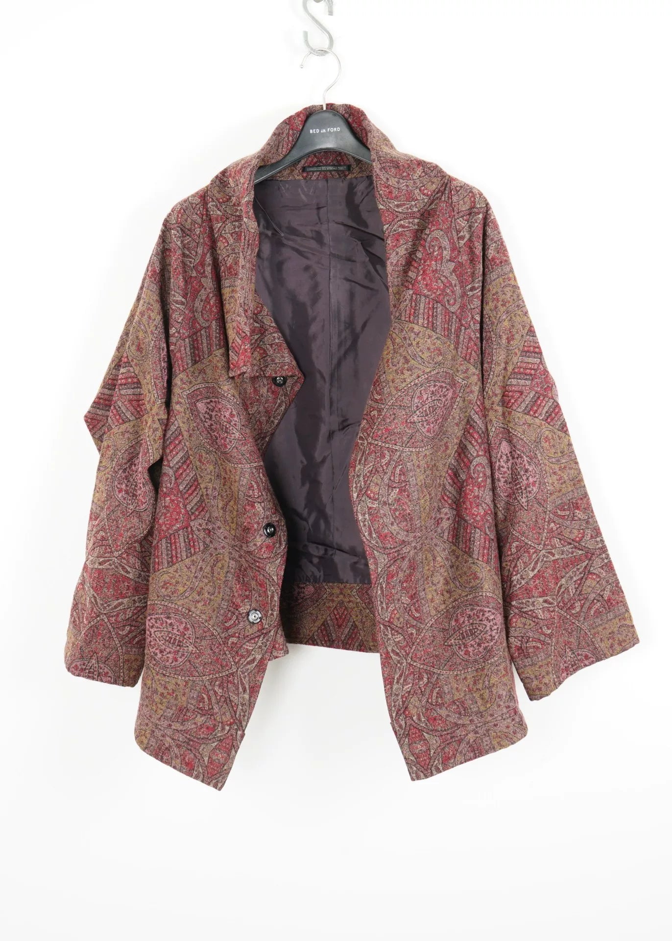 Yohji Yamamoto Embroidered Cloak Coat