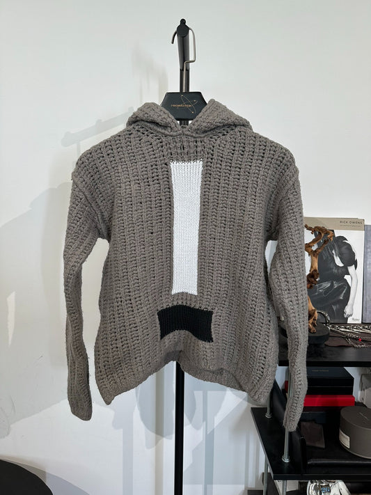 Rick Owens Main Line Knit Hooded Sweater Coat M