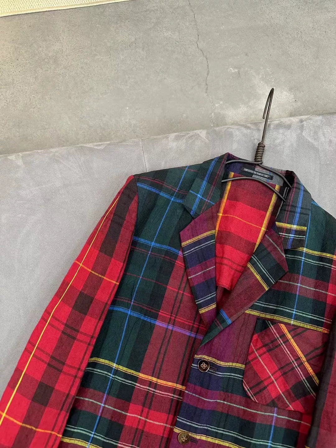 Yohji Yamamoto S/S 2005 Plaid Patchwork Jacket