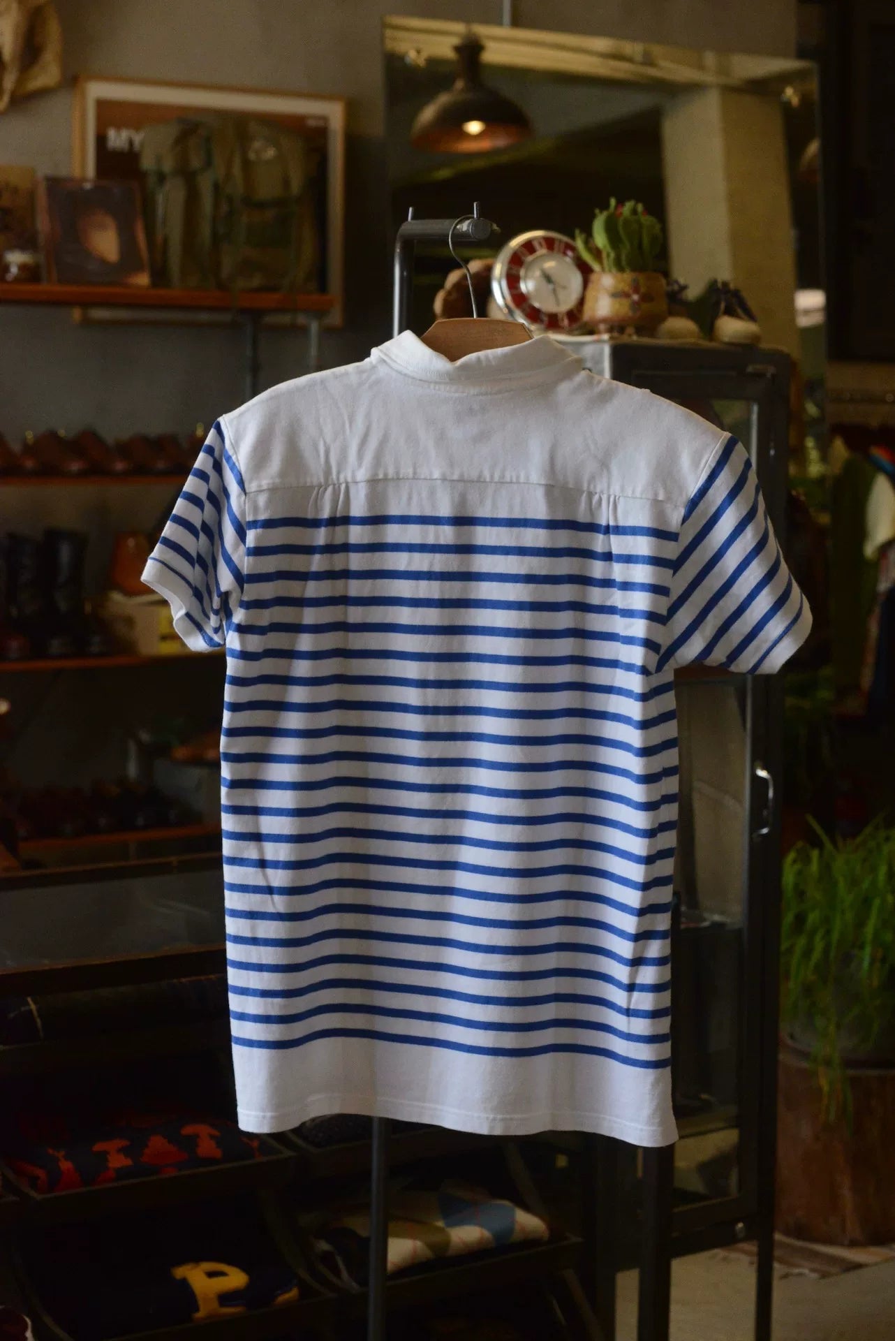 Kapital Horizontal Stripe Short Sleeve Polo