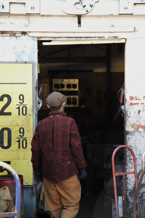 freewheelers field master jacket in burgundy