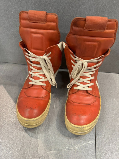 Rick Owens Geobasket Sneakers in Orange