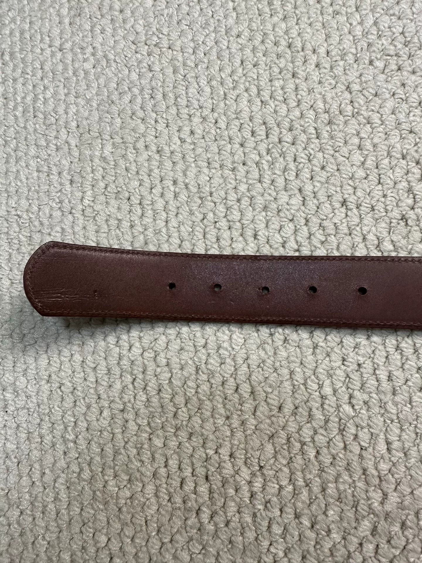 Chrome Hearts Brown Suede Cross Patch Belt 32