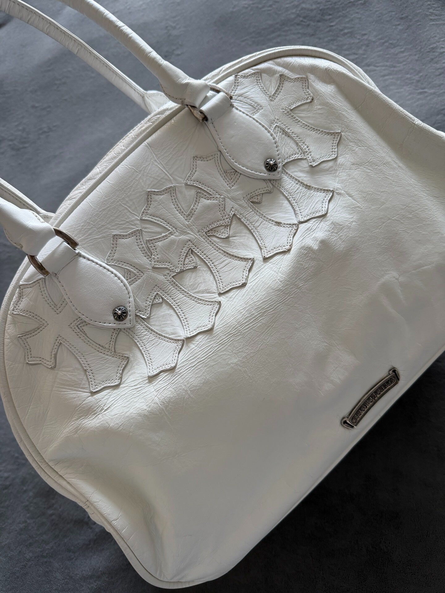 Chrome Hearts White Bowling Bag