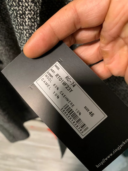 luxury black and white polo coat