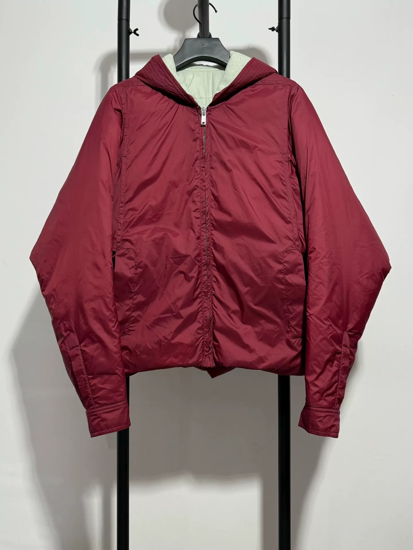 rick owens ro cotton jacket with hood