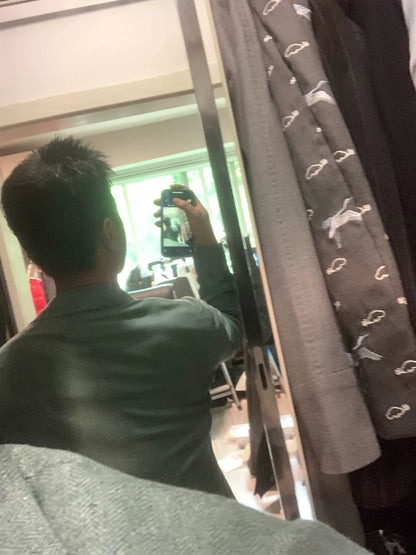 elegant light green silk suit jacket