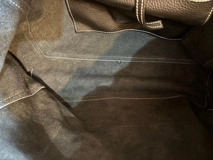 sophnet black leather tote bag