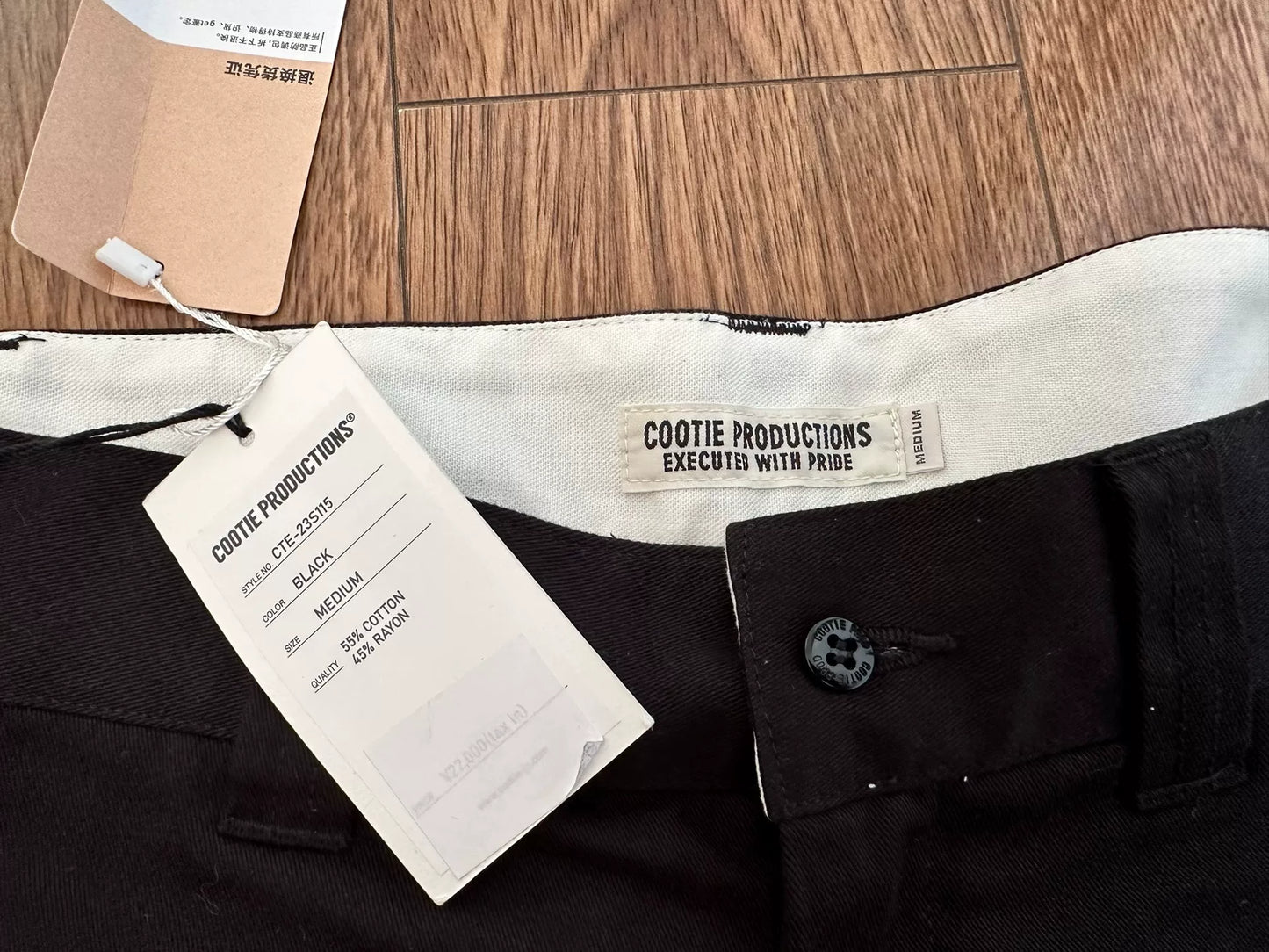 cootie productions wide easy trousers black