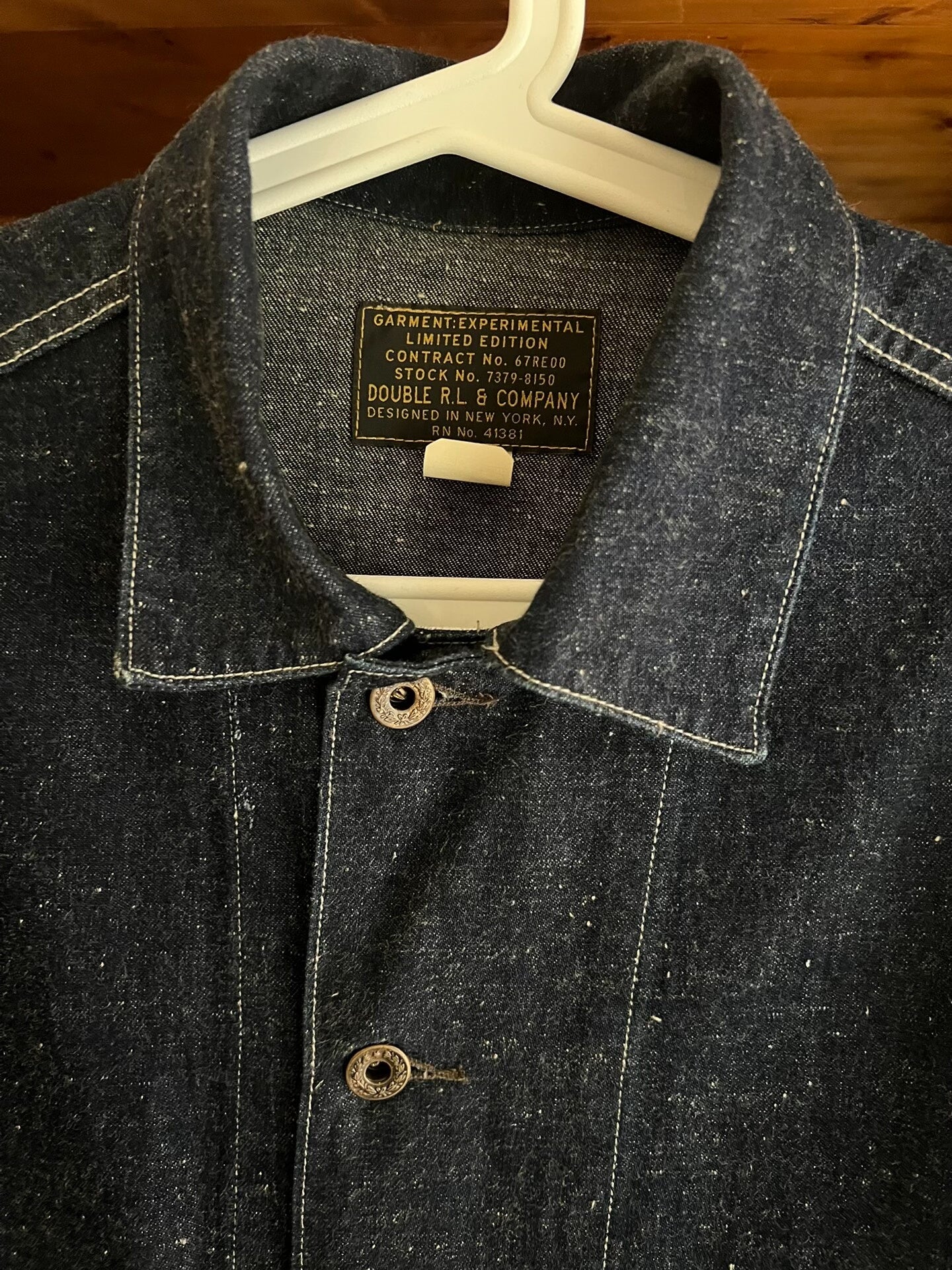 RRL Double RL Snowflake Denim Work Jacket