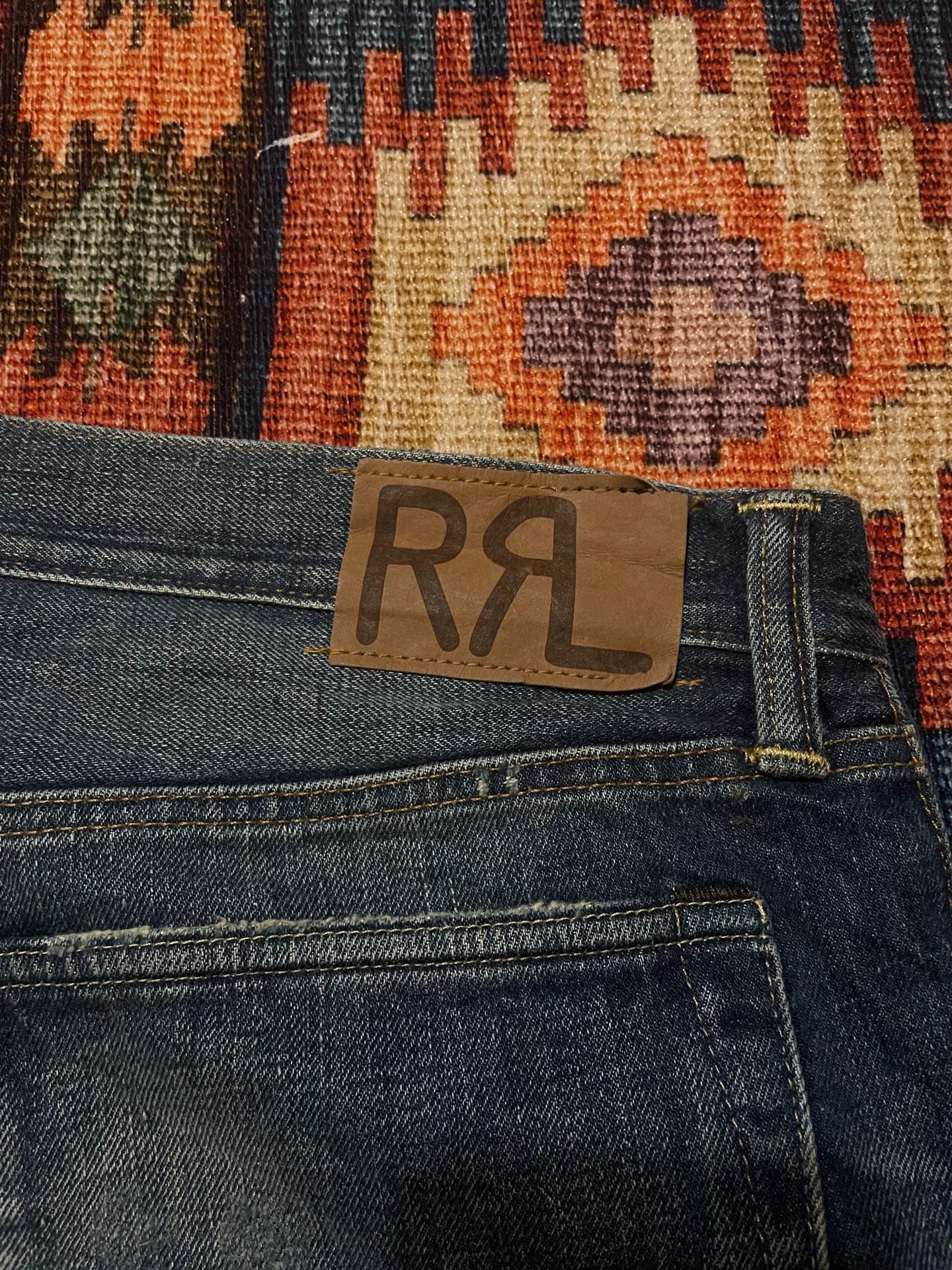 RRL Vintage Mexico Washed Distressed Jeans