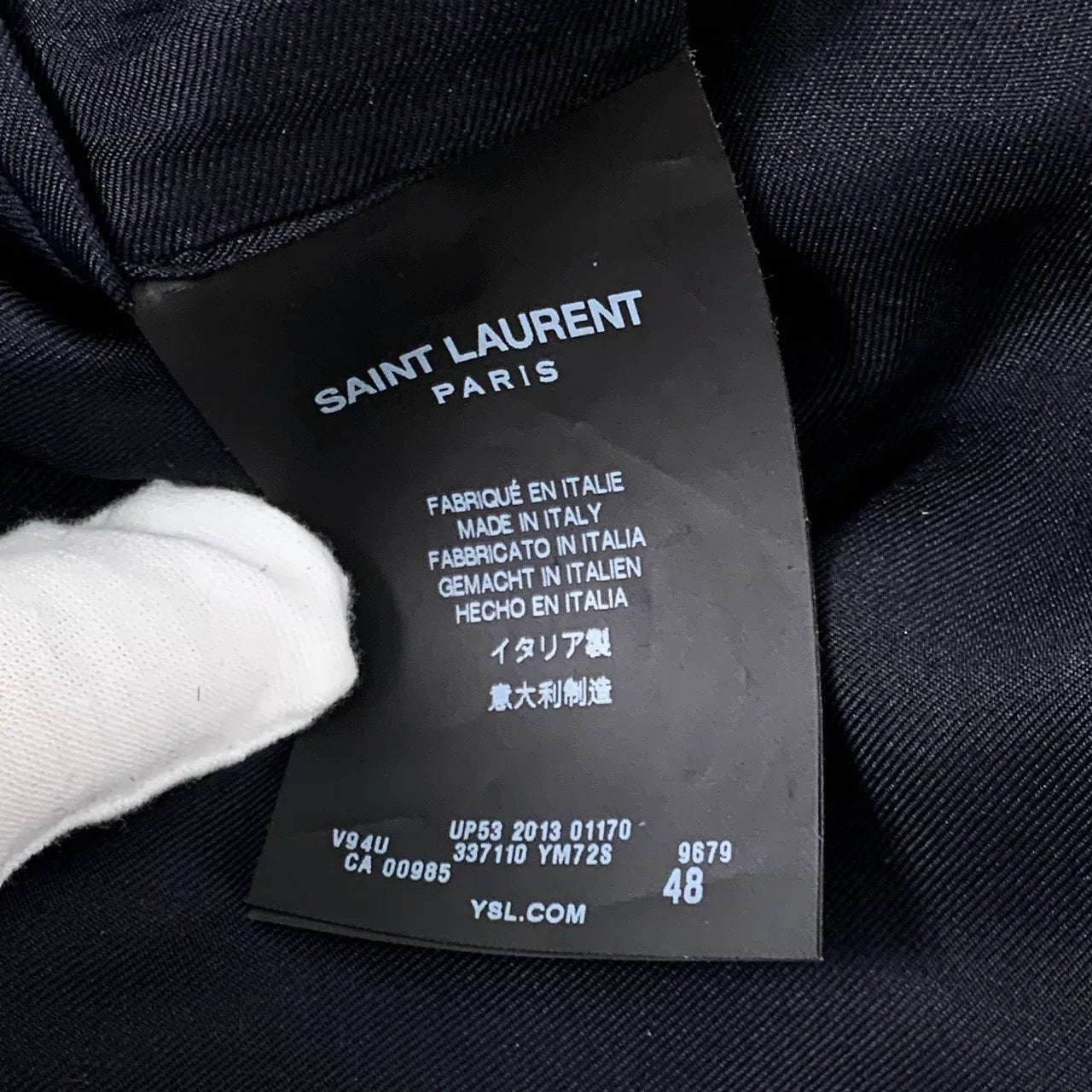 Saint Laurent Leopard Print V-Neck Blazer