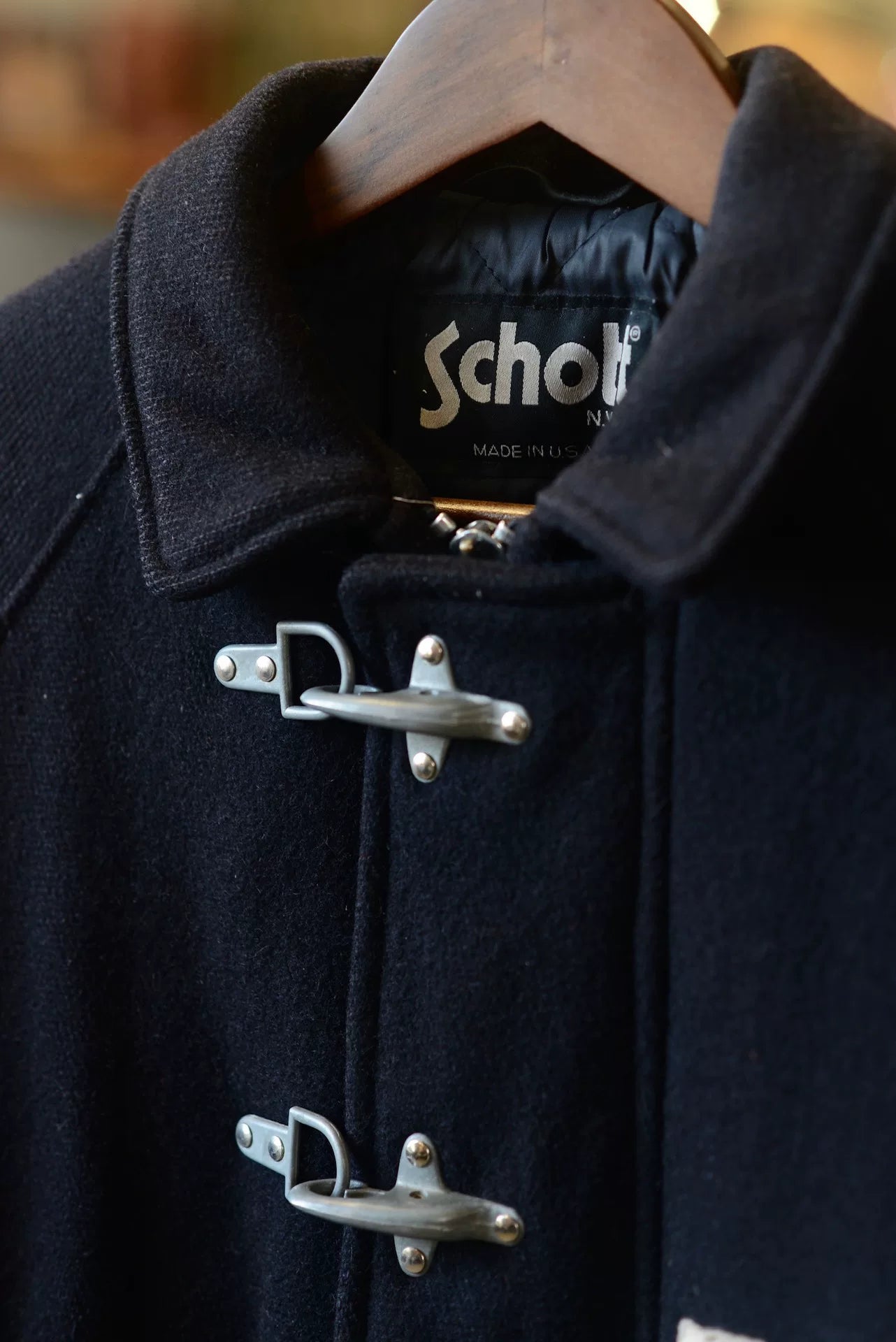 Schott Wool Coat Airplane Buckle YKK L USA