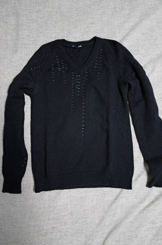 Dior Homme Black Sequined Knit Sweater
