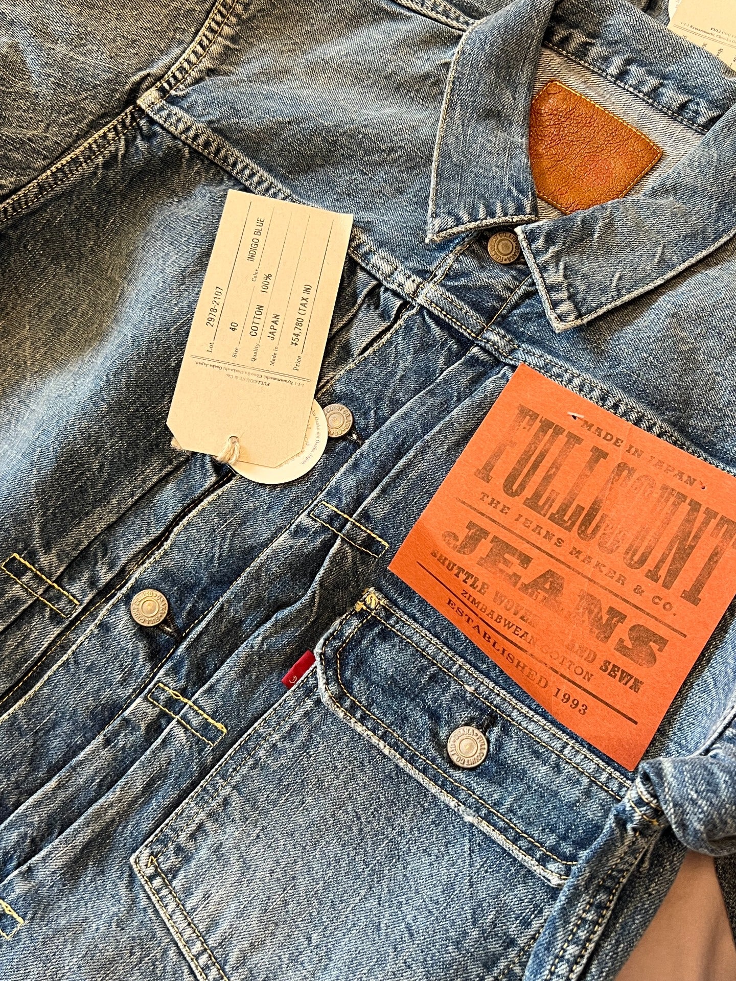 FULLCOUNT Washed Type1 Denim Jacket