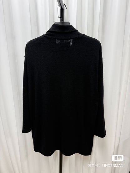 Yohji Yamamoto Black Wool Turtleneck