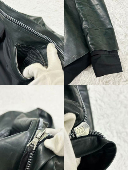 Boris Bidjan Saberi Calf Leather Riders Jacket