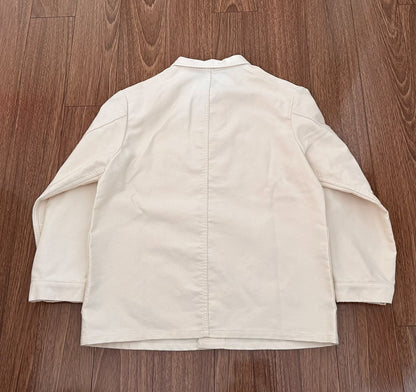 nanamica dock jacket in beige moleskin