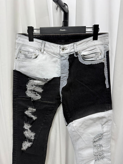 Rick Owens Patchwork Denim Pants