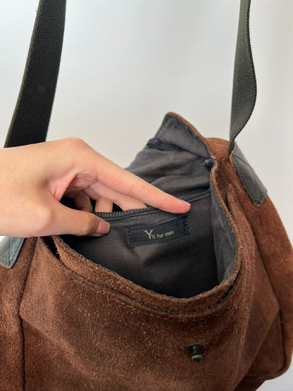 Yohji Yamamoto Suede Crossbody Bag