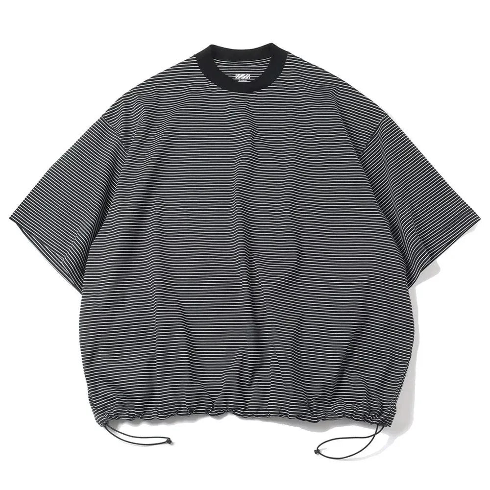 IS-NESS Balloon Border Sleeve Striped T-shirt