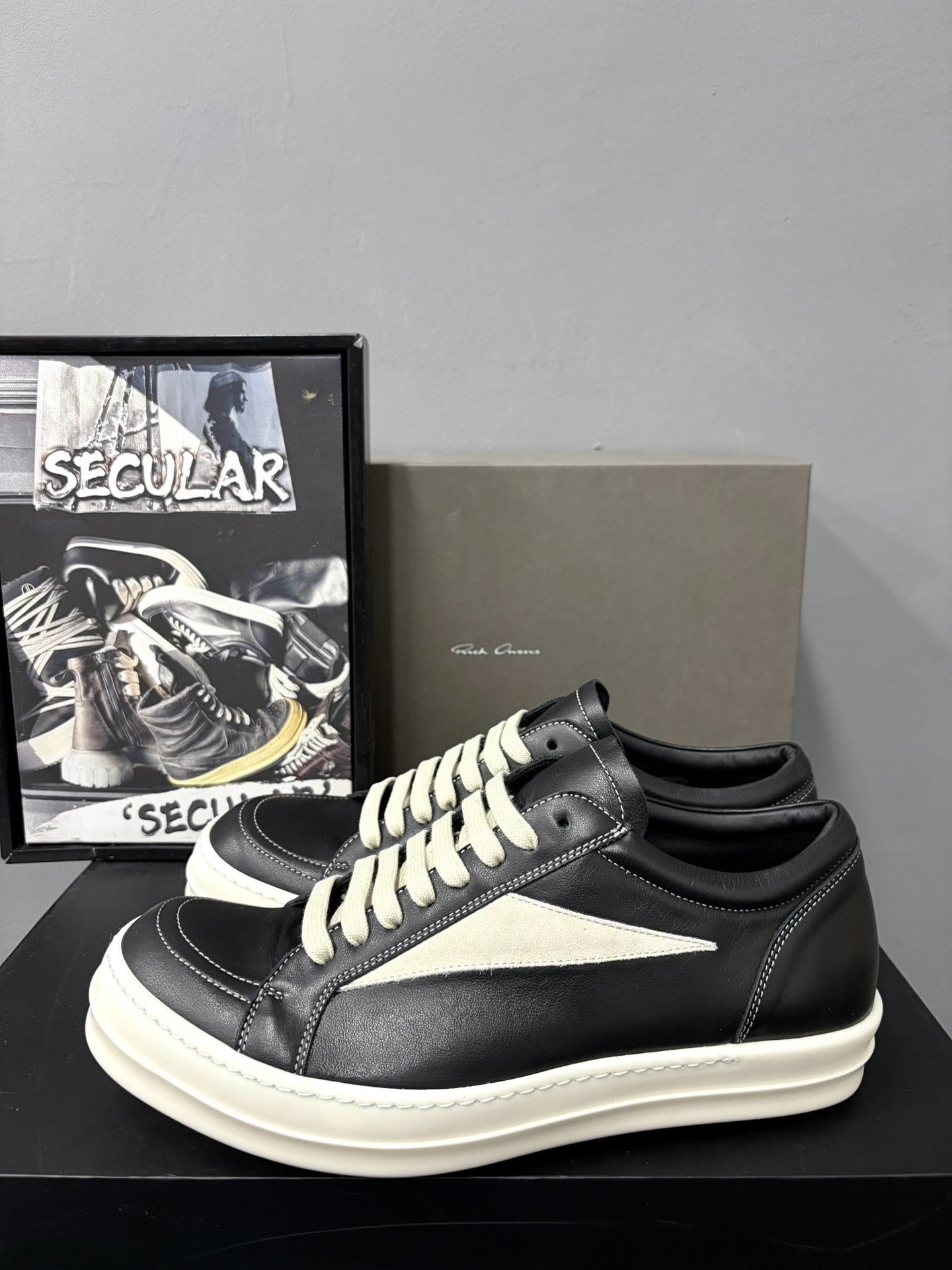 Rick Owens Leather Classic Sneakers