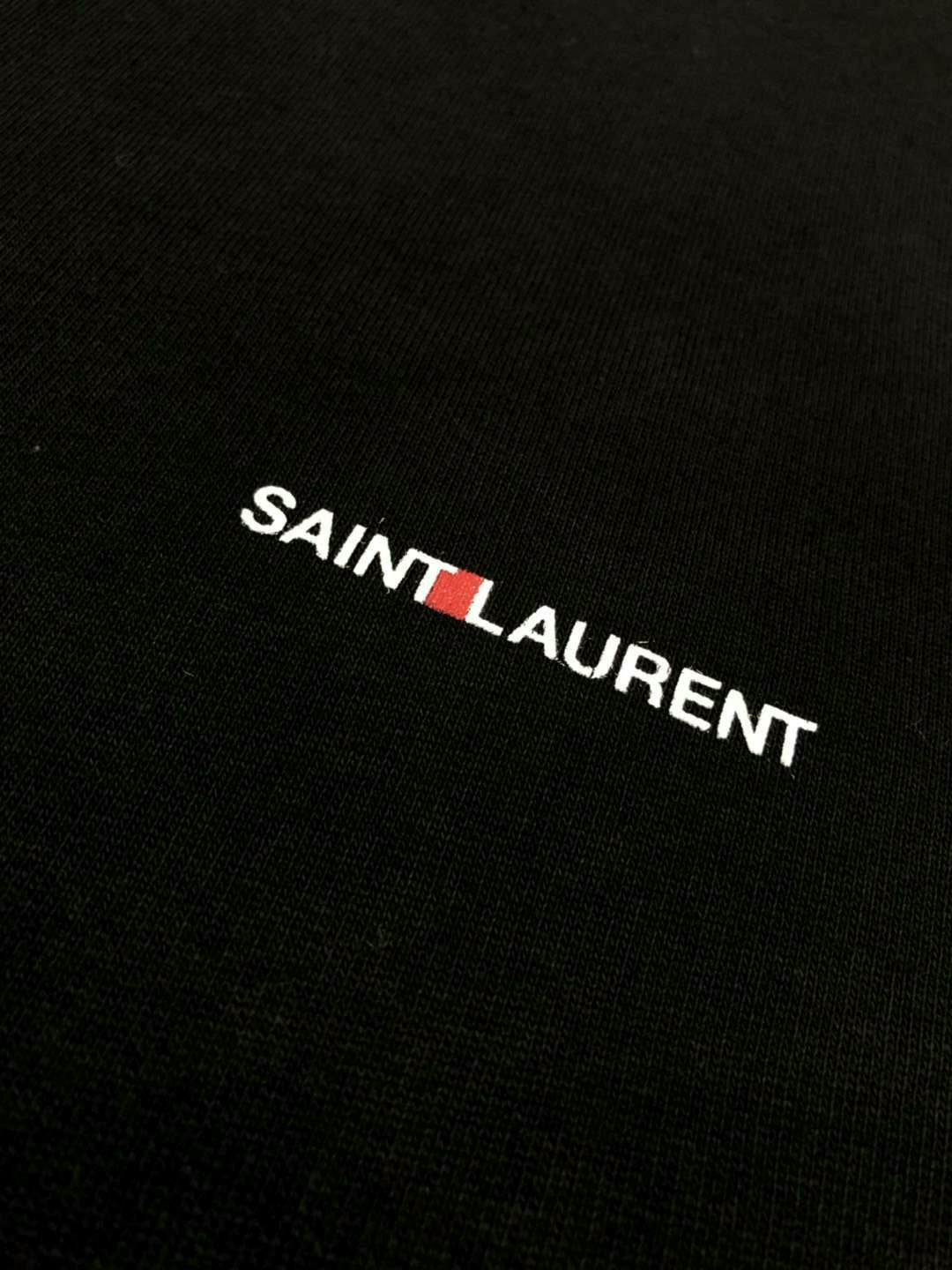 Saint Laurent Black Logo Hoodie