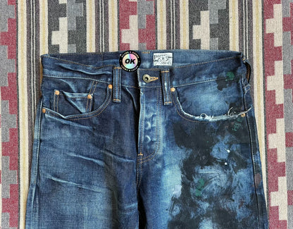 prps noir distressed denim pants from japan
