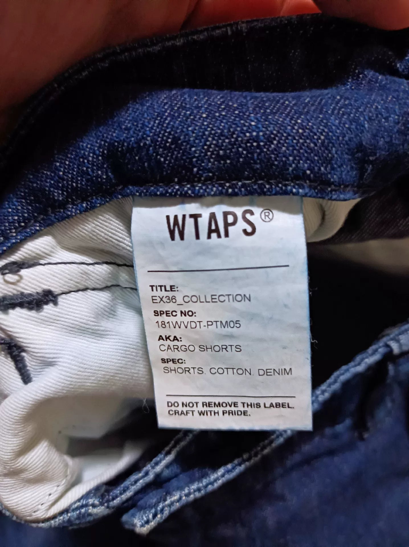Wtaps 18ss Cargo Washed Denim Shorts