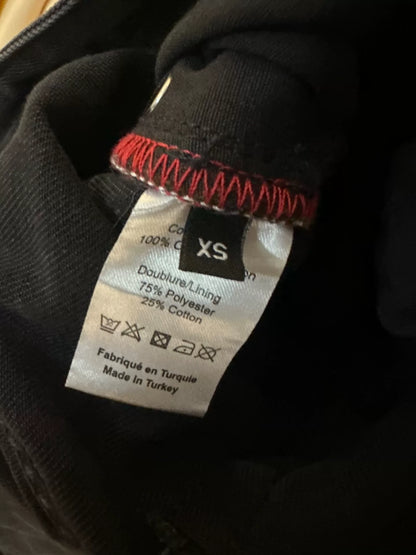 deconstructed dual-waist denim pants