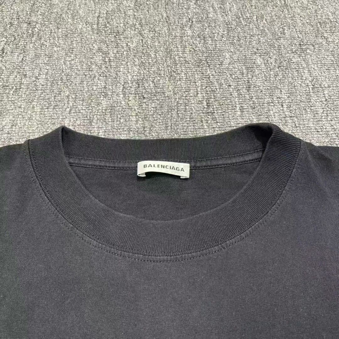 balenciaga blue letter t-shirt size small