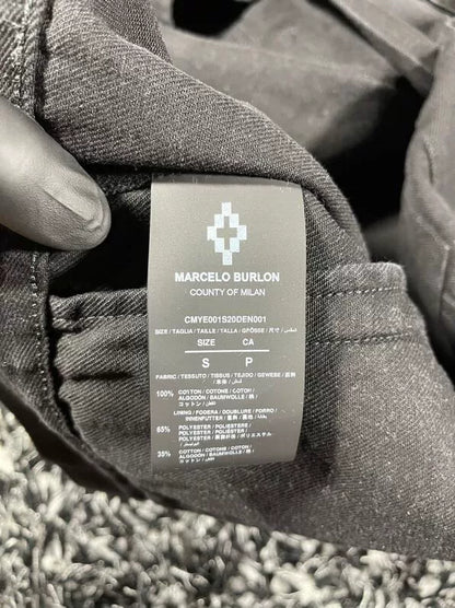 marcelo burlon printed denim jacket