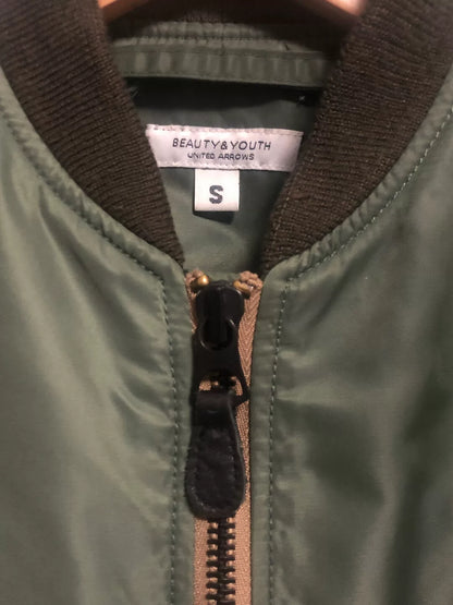 beauty & youth ma-1 green bomber jacket