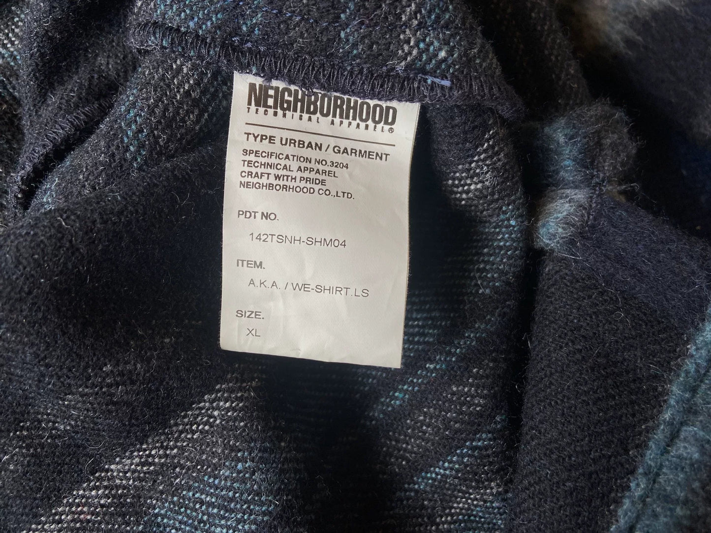 neighborhood embroidered wool hoodie sweatshirt